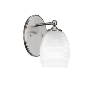 Capri - 1 Light Wall Sconce-8.75 Inches Tall and 5 Inches Wide