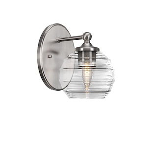 Capri - 1 Light Wall Sconce-8.25 Inches Tall and 6 Inches Wide