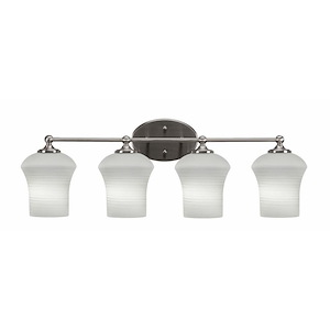 Capri - 4 Light Bath Bar-9.75 Inches Tall and 30.25 Inches Wide