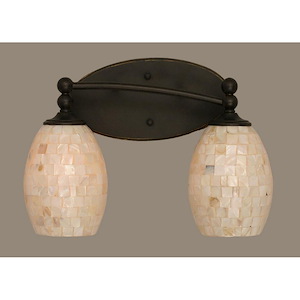 Capri - 2 Light Bath Bar-8.75 Inches Tall and Inches Wide