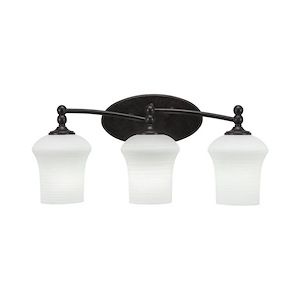 Capri - 3 Light Bath Bar-10 Inches Tall and 10 Inches Wide