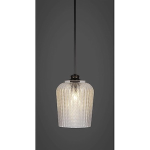Cordova - 1 Light Stem Hung Stem Hung Pendant-13 Inches Tall and 9 Inches Wide