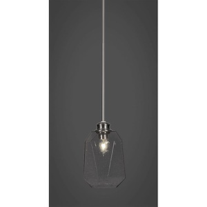 Rocklin - 1 Light Stem Hung Stem Hung Pendant-7.75 Inches Tall and 9 Inches Wide
