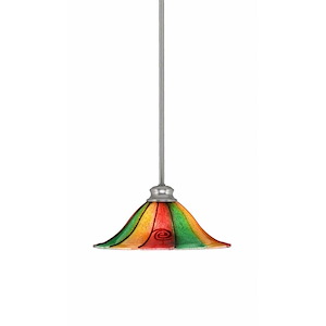 Stem - 1 Light Pendant With Hang Straight Swivel-7.25 Inches Tall and 14 Inches Wide - 1290467
