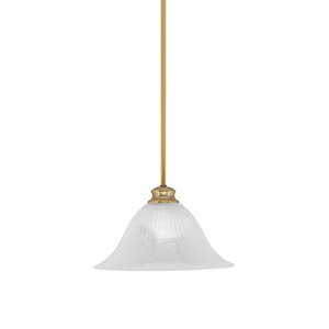 Stem - 1 Light Pendant With Hang Straight Swivel-8.75 Inches Tall and 14 Inches Wide