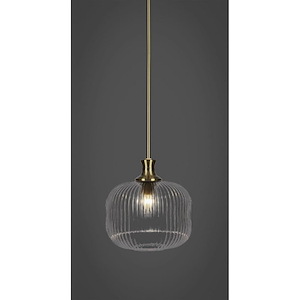 Carina - 1 Light Stem Hung Stem Hung Pendant-10.5 Inches Tall and 10 Inches Wide