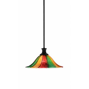 Stem - 1 Light Pendant With Hang Straight Swivel-7.25 Inches Tall and 14 Inches Wide