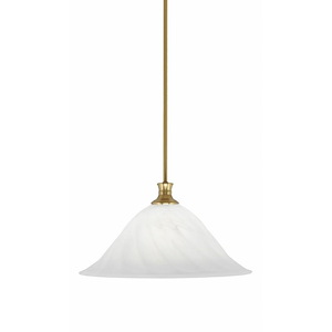 Stem - 1 Light Pendant With Hang Straight Swivel-10.5 Inches Tall and 20 Inches Wide