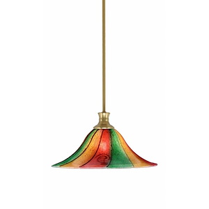 Stem - 1 Light Pendant With Hang Straight Swivel-8.25 Inches Tall and 16 Inches Wide