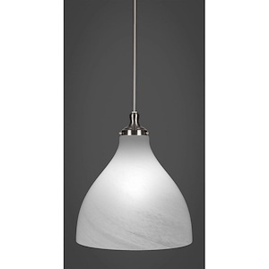 Juno - 1 Light Stem Hung Stem Hung Pendant-17.5 Inches Tall and 16 Inches Wide