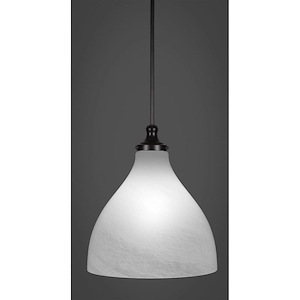 Juno - 1 Light Stem Hung Stem Hung Pendant-19 Inches Tall and 15.5 Inches Wide