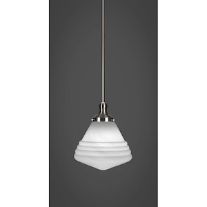 Juno - 1 Light Stem Hung Stem Hung Pendant-11.5 Inches Tall and 10 Inches Wide