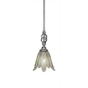 Elegante - 1 Light Stem Mini Pendant With Hang Straight Swivel-11.75 Inches Tall and 7 Inches Wide