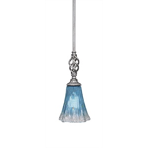 Elegante - 1 Light Stem Mini Pendant With Hang Straight Swivel-12.25 Inches Tall and 5.5 Inches Wide - 699334