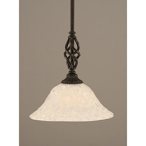 Elegante - 1 Light Stem Mini Pendant With Hang Straight Swivel-11.25 Inches Tall and 10 Inches Wide
