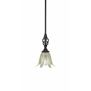 Elegante - 1 Light Mini Pendant With Hang Straight Swivel-11.25 Inches Tall and 7 Inches Wide - 1333822