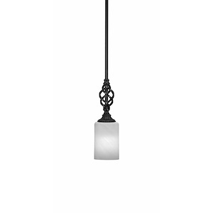 Elegante - 1 Light Mini Pendant With Hang Straight Swivel-11.75 Inches Tall and 4 Inches Wide - 1333755