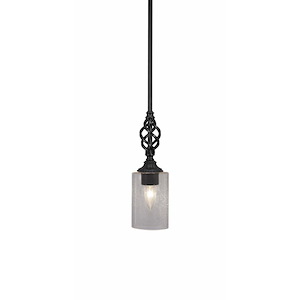 Elegante - 1 Light Mini Pendant With Hang Straight Swivel-12 Inches Tall and 4 Inches Wide