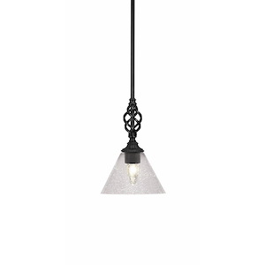 Elegante - 1 Light Mini Pendant With Hang Straight Swivel-10.5 Inches Tall and 7 Inches Wide