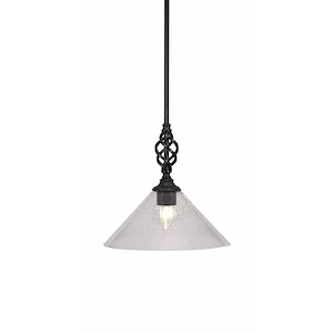 Elegante - 1 Light Mini Pendant With Hang Straight Swivel-11.5 Inches Tall and 12 Inches Wide