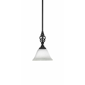 Elegante - 1 Light Mini Pendant With Hang Straight Swivel-9.75 Inches Tall and 7 Inches Wide
