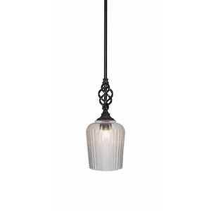 Elegante - 1 Light Mini Pendant With Hang Straight Swivel-16.5 Inches Tall and 9 Inches Wide