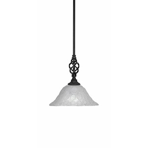 Elegante - 1 Light Mini Pendant With Hang Straight Swivel-10 Inches Tall and 10 Inches Wide