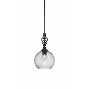 Elegante - 1 Light Mini Pendant With Hang Straight Swivel-14.25 Inches Tall and 9.5 Inches Wide