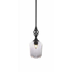 Elegante - 1 Light Mini Pendant With Hang Straight Swivel-14.25 Inches Tall and 6.25 Inches Wide