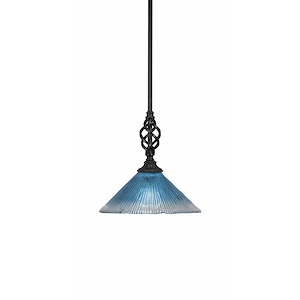 Elegante - 1 Light Mini Pendant With Hang Straight Swivel-11.25 Inches Tall and 12 Inches Wide - 1333657