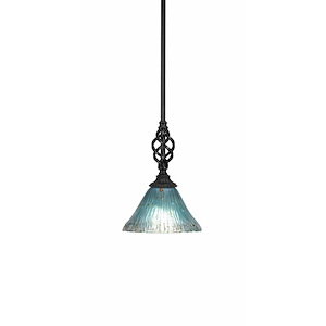 Elegante - 1 Light Mini Pendant With Hang Straight Swivel-10 Inches Tall and 7 Inches Wide - 1219089