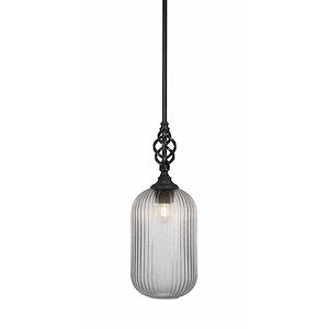 Elegante - 1 Light Mini Pendant With Hang Straight Swivel-19 Inches Tall and 8.25 Inches Wide - 1219261