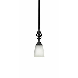 Elegante - 1 Light Mini Pendant With Hang Straight Swivel-10.75 Inches Tall and 4.5 Inches Wide