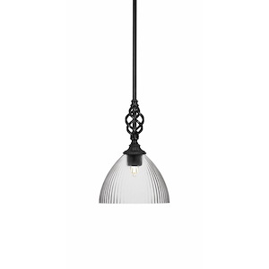 Elegante - 1 Light Mini Pendant With Hang Straight Swivel-13.75 Inches Tall and 10.75 Inches Wide