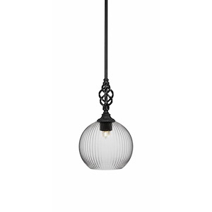 Elegante - 1 Light Mini Pendant With Hang Straight Swivel-18.25 Inches Tall and 13.75 Inches Wide