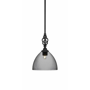 Elegante - 1 Light Mini Pendant With Hang Straight Swivel-16.5 Inches Tall and 14 Inches Wide