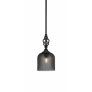 Elegante - 1 Light Mini Pendant With Hang Straight Swivel-13.25 Inches Tall and 7 Inches Wide - 1219262