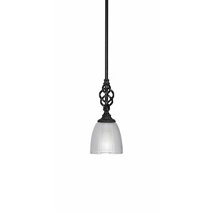 Elegante - 1 Light Mini Pendant With Hang Straight Swivel-10.75 Inches Tall and 5 Inches Wide
