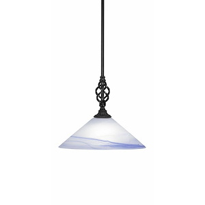Elegante - 1 Light Mini Pendant With Hang Straight Swivel-11.5 Inches Tall and 16 Inches Wide - 1219128