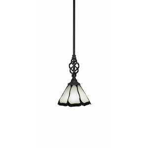 Elegante - 1 Light Mini Pendant With Hang Straight Swivel-10.25 Inches Tall and 7 Inches Wide
