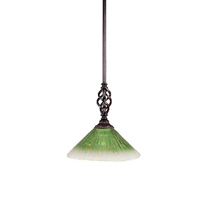 Elegante - 1 Light Stem Mini Pendant With Hang Straight Swivel-10.75 Inches Tall and 10 Inches Wide - 359438
