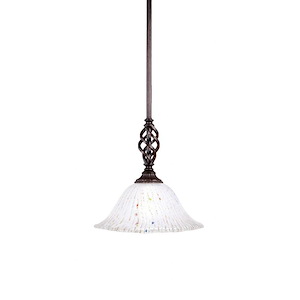 Elegante - 1 Light Stem Mini Pendant With Hang Straight Swivel-12.5 Inches Tall and 12 Inches Wide