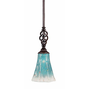 Elegante - 1 Light Stem Mini Pendant With Hang Straight Swivel-12.25 Inches Tall and 5.5 Inches Wide