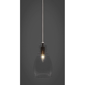 Palisade - 1 Light Stem Hung Stem Hung Pendant-11 Inches Tall and 6 Inches Wide