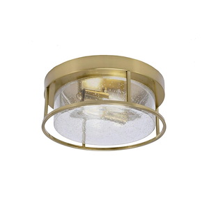 2 Light Flush Mount-5 Inches Tall and 12 Inches Wide
