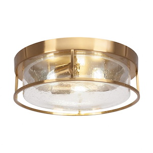 1 Light Flush Mount-5 Inches Tall and 16 Inches Wide