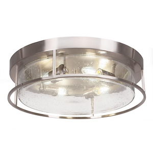1 Light Flush Mount-5.25 Inches Tall and 18 Inches Wide