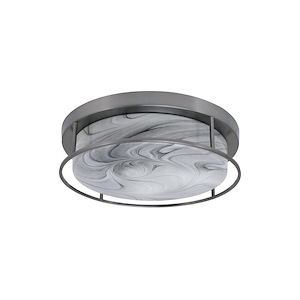 4 Light Flush Mount-5.25 Inches Tall and 18 Inches Wide