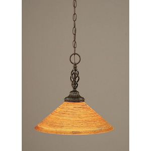 Elegante - 1 Light Pendant-14.25 Inches Tall and 16 Inches Wide
