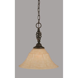 Elegante - 1 Light Pendant-15.25 Inches Tall and 14 Inches Wide